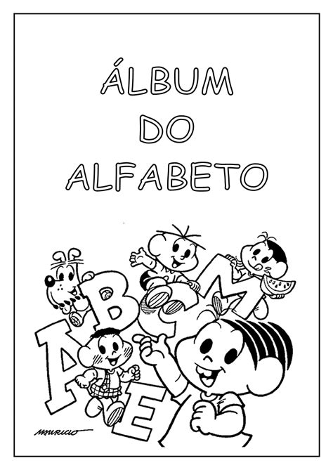 EDUCAÇÃO MÔNICA VALETON álbum do alfabeto truma da Mônica