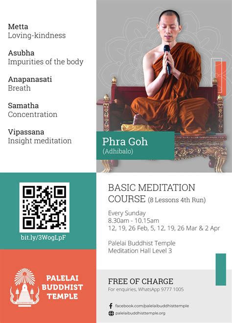 Basic Meditation Course (8 Lessons) by Phra Goh — Palelai Buddhist Temple