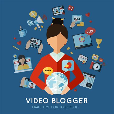 Blogger Flat Illustration 468311 Vector Art At Vecteezy