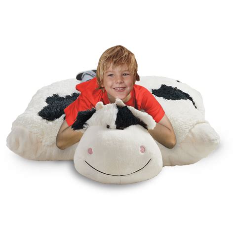 Pillow Pets Signature Jumboz Cozy Cow Oversized Stuffed Animal Plush ...