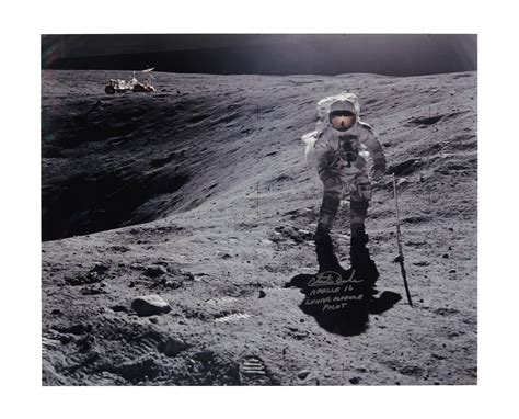 Apollo 16 — Charlie Duke On The Lunar Surface Color Photograph