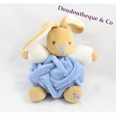 Doudou Boule Lapin Kaloo Plume Bleu Indigo Cm Sos Doudou