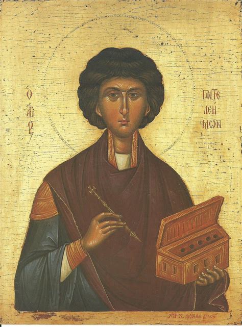 Orthodox Icons Byzantine Saint Panteleimon Icon Greek Orthodox Icon Byzantine Icon Birthday