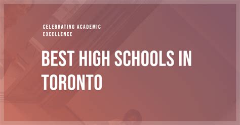 Best High Schools In Toronto (2024)