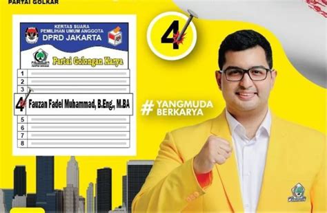 Fauzan Fadel Muhammad Caleg Golkar DPRD DKI Dapil 7 Perjuangkan PERDA