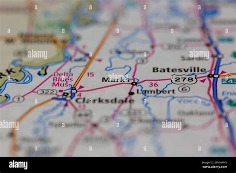 Map of marks mississippi hi-res stock photography and images - Alamy