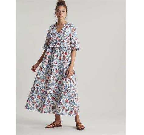 Joules Floral Cotton Long Midi Maxi Dress New Manifesto Woman