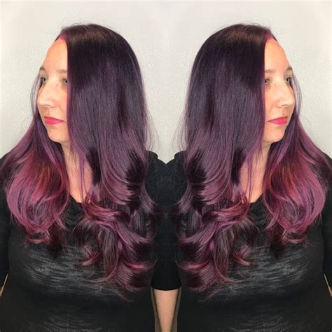 Violet purple deep color | Long hair styles, Hair styles, Hairdo