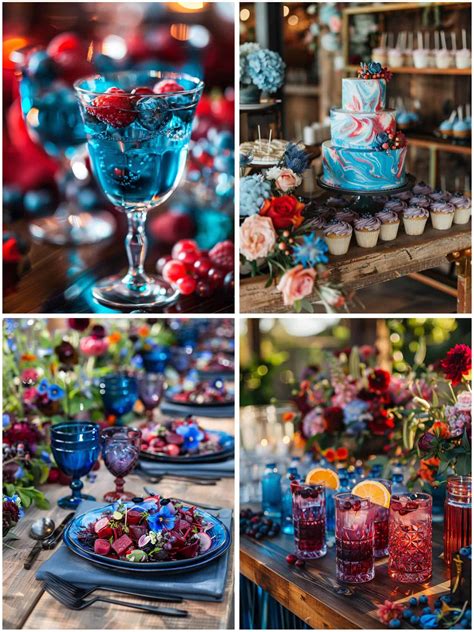 Blue And Red Wedding Color Palette Theme Ideas