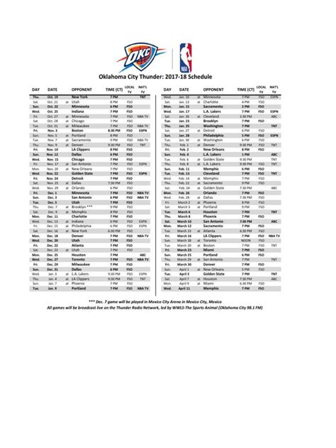 2017 18 Final Broadcast Schedule Pdf Los Angeles Lakers