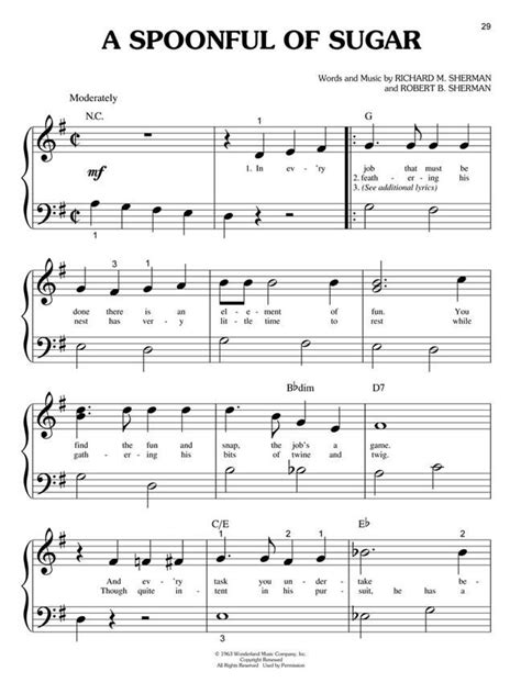 Disney Clarinet Sheet Music Mary Poppins