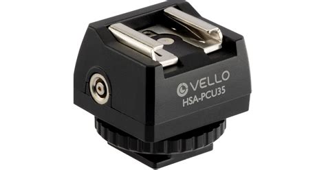 Vello Universal Hot Shoe Adapter With Mm Mini Phono Hsa Pcu