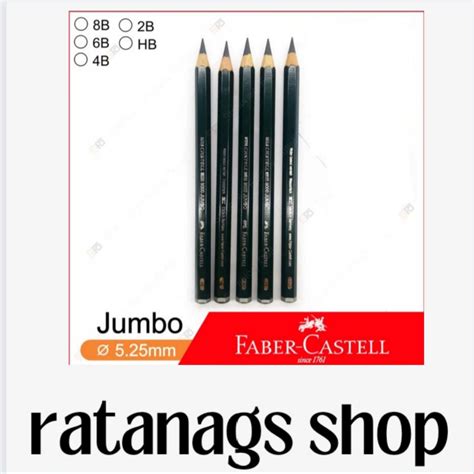 Jual Pensil Jumbo Faber Castel 8B Satuan Shopee Indonesia