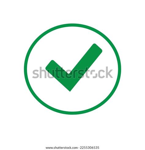 Vector Illustration Green Tick Mark Symbol Stock Vector (Royalty Free) 2255306535 | Shutterstock