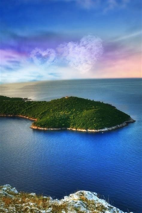 Fondos De Pantalla Paisaje Fantas A Isla Mar Nubes En Forma De