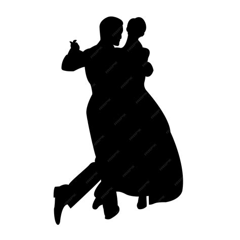 Premium Vector Silhouette Of A Dancing Couple Man And Woman Dancing