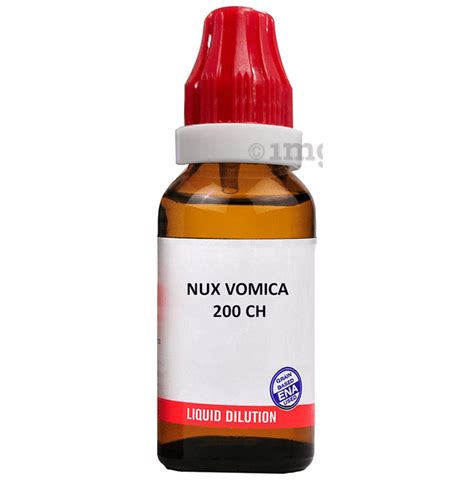 Bjain Nux Vomica Dilution 200 Ch Buy Bottle Of 120 Ml Dilution At