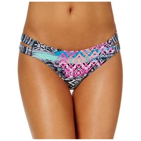 NWT Sundazed Sasha L Tribal Strappy Cheeky Bikini Swim Bottoms 95983