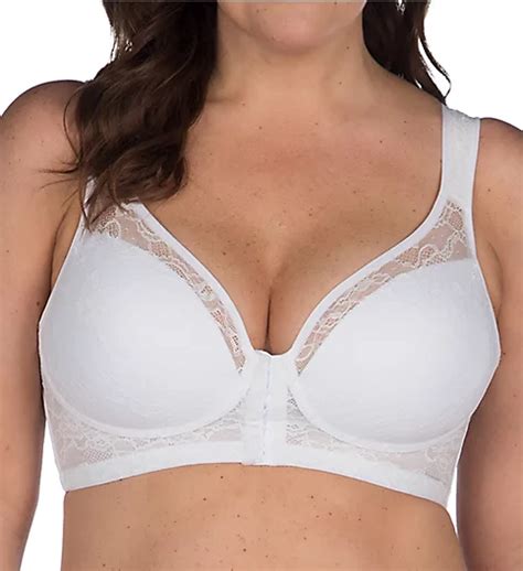 Grace Lace Covered Wirefree Posture Back Bra White 34b