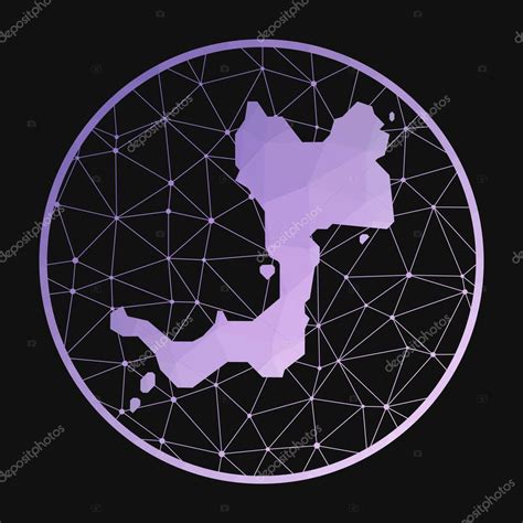 Canouan Icon Vector Polygonal Map Of The Island Canouan Icon In