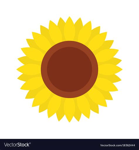 Sunflower icon isolated on white background Vector Image