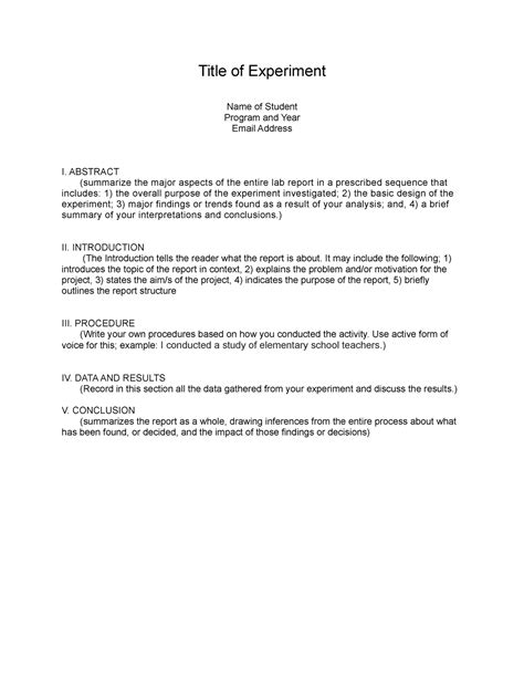 Lab Report Template Coulombs Law Describes Forces Acting At A