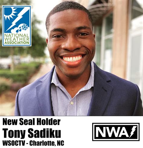 New Seal Holder: Tony Sadiku - National Weather Association