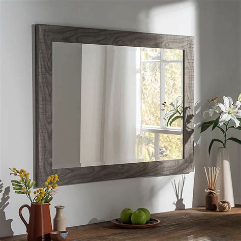 Yearn Rustic Grey Framed Wall Mirror 74x58cm Diy At Bandq