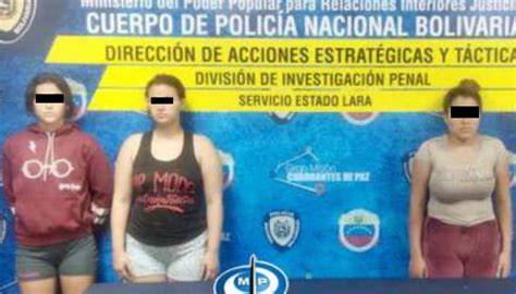 Por prostitución infantil fueron detenidas tres mujeres en Lara