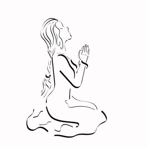 Ilustración vectorial de una mujer meditando en posición de loto