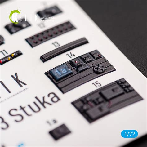 Kelik 1 72 Junkers Ju 87D 3 Stuka Interior 3D Decal For Special Hobby