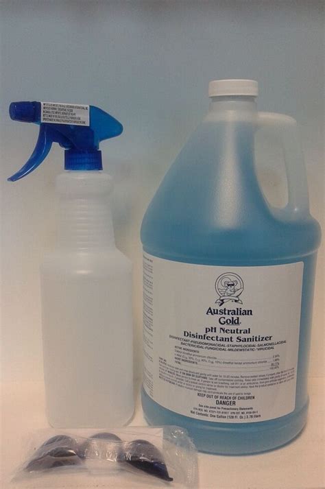 Tanning Bed Cleaner Disinfectant Australian Gold Spray Bottle Eyewear 1 Gallon Australiangol