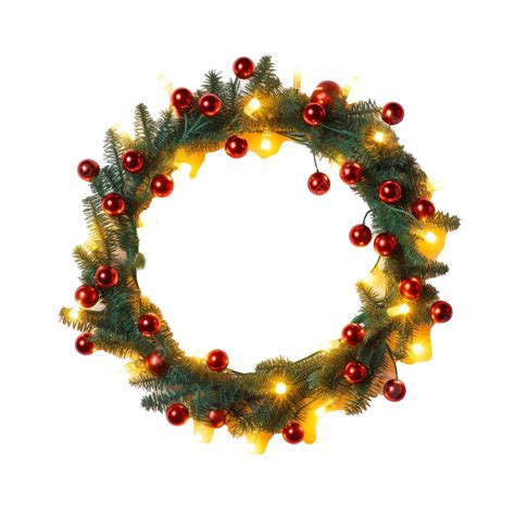 Christmas Wreath Light 3d Render Christmas Png Transparent Image And