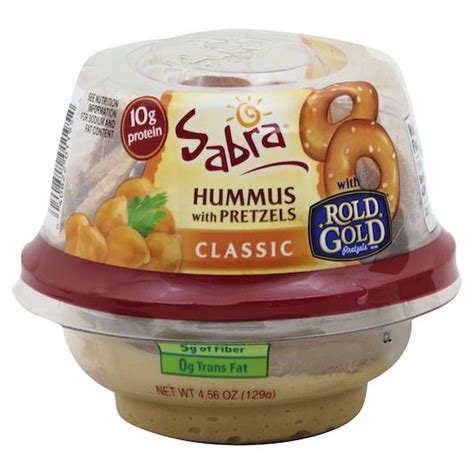 Sabra Classic Hummus With Pretzel 456 Ounce Cups Pack Of 12