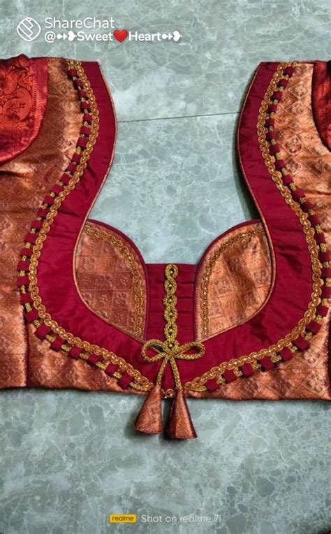 Paithani Sarre Blouse Back Neck Design Cutting And Stitching Back Neck