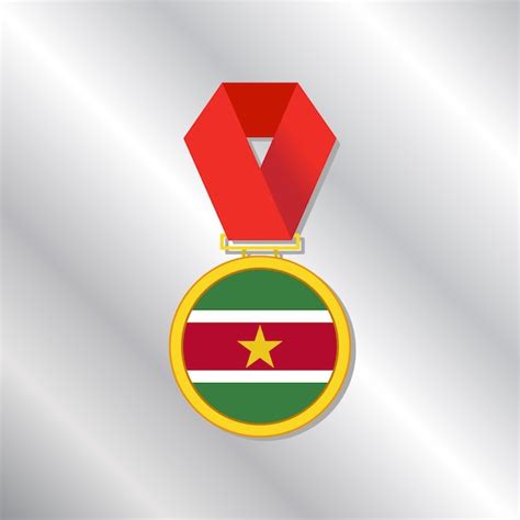 Ilustraci N De La Plantilla De La Bandera De Surinam Vector Premium