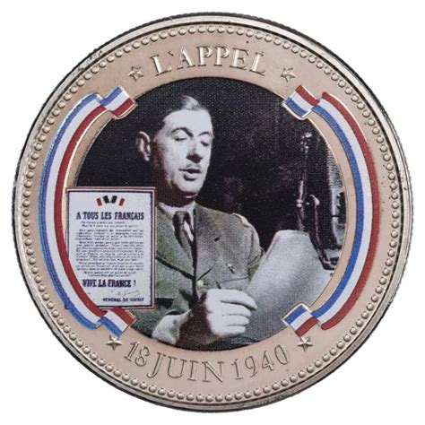 FRANCE MÉDAILLE Appel du 18 juin 1940 De Gaulle Seconde Guerre WW2