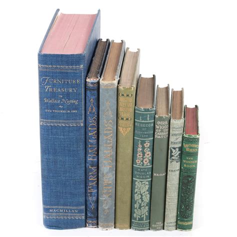 Lot - Eight vintage books: Rebecca of Sunnybrook Farm, Wallace Nutting's Furniture Treasury ...