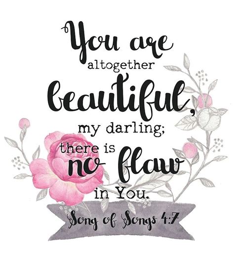 "Bible Verse - You Are Altogether Beautiful" Art Print for Sale by walk ...