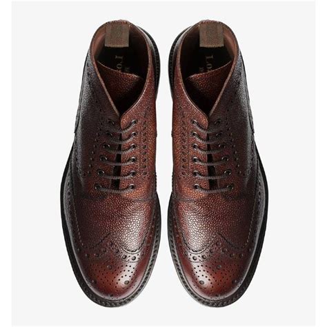 Loake Bedale Leather Mens Boot Oxblood Grain William Powell