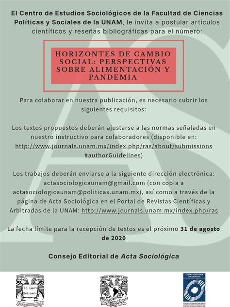 FCPyS UNAM on Twitter El CES FCPyS te invita a postular artículos y