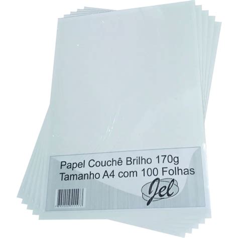 Papel Couche Brilho G A Embalagem Folhas Jel No Shoptime