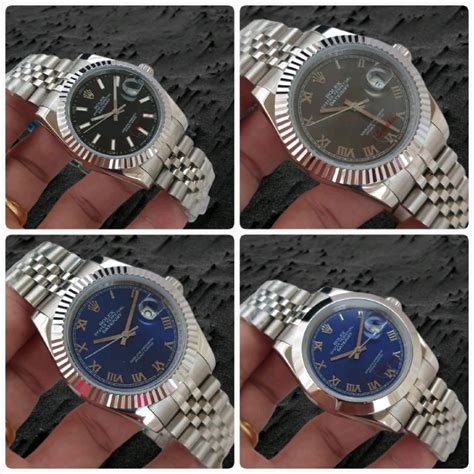 Jual JAM TANGAN PRIA ROLEX OYSTER PERPETUAL DATEJUST SILVER RANTAI