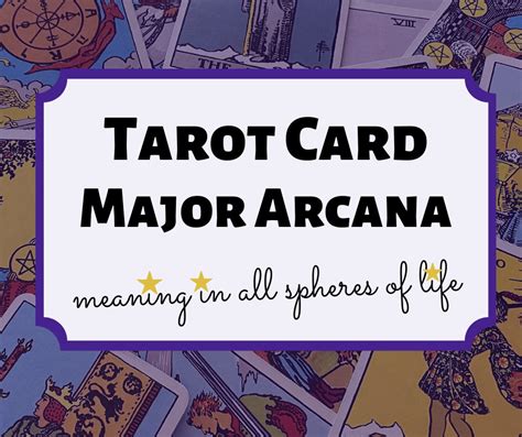 Tarot Card Major Arcana meaning in all spheres of life - Moon Organizer