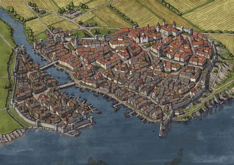 City Map By Jonpintar Fantasy City Map Fantasy Landscape Fantasy