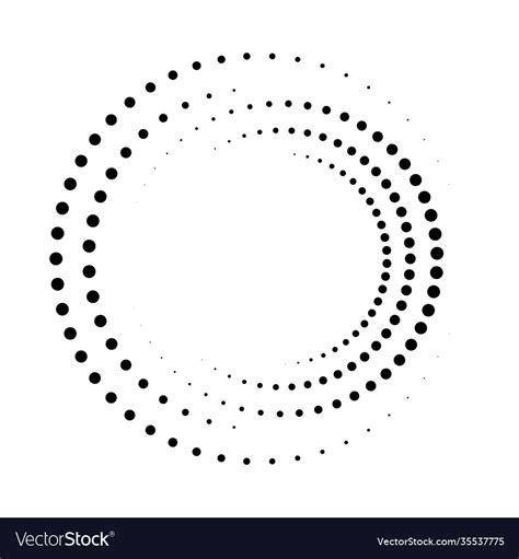 Dot Circle Pattern Halftone Circular Burst Vector Image