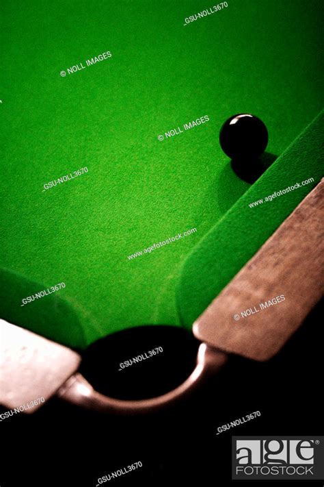 Eight Ball on Billiards Table, Stock Photo, Picture And Rights Managed ...