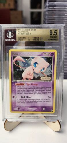 Beckett 9 5 Gem Mint Mew Reverse Holo 10 92 Pokemon 2006 EX Legend