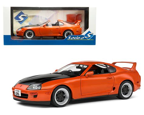 Solido 1 18 1993 Toyota Supra Mk4 A80 Streetfighter Orange Metallic