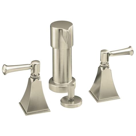 Kohler Memoirs Vibrant Brushed Nickel Vertical Spray 4 Hole Bidet Faucet At